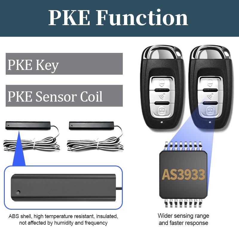 Автомобильная сигнализация с дистанционным управлением PKE, вход без ключа, запуск двигателя, сигнализация, кнопка дистанционного стартера, стоп, авто 12 В