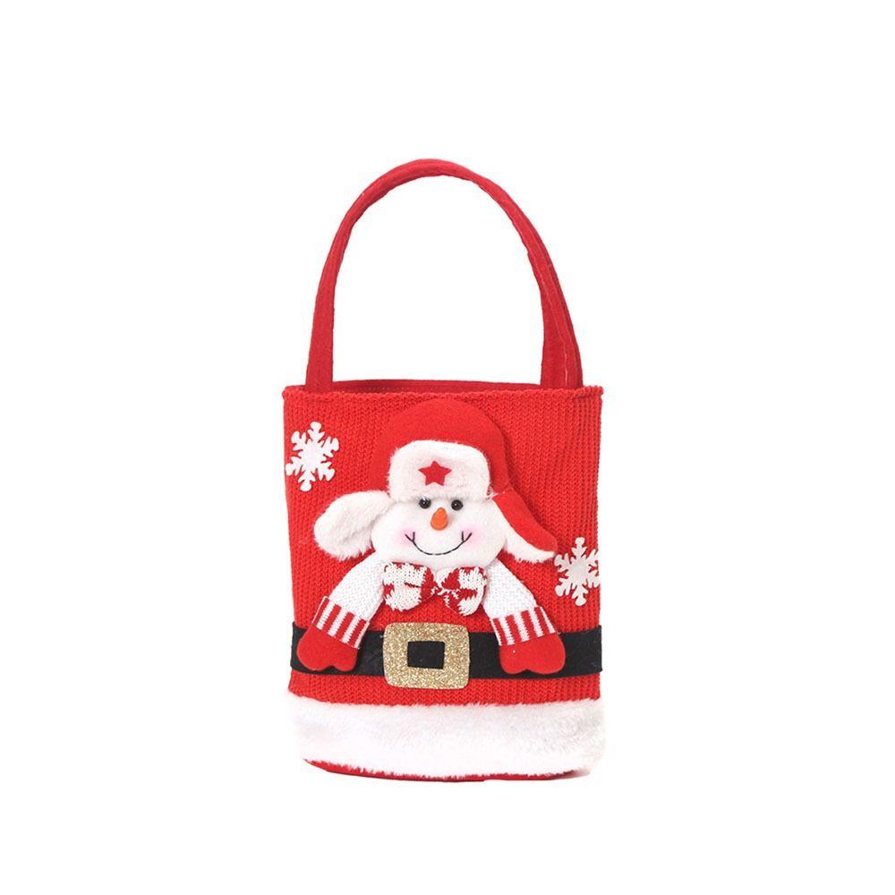 Santa Claus Candy Tote Bag Large Capacity Christmas Gift Bag Portable Christmas Handbag Sack