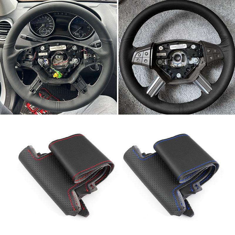 Car Accessories Steering Wheel Cover Trim For Mercedes Benz GL-Class X164 M-Class W164 R-Class 2006 2007 2008 2009