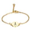 Круглый 26 браслет с английскими буквами, золотые буквы, браслет из титановой стали с буквами, женский модный орнамент