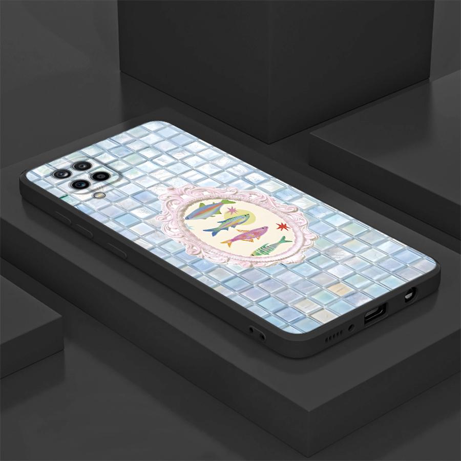 Мультяшная креативная рыбка Чехол для телефона для Samsung Galaxy A12 A50 A05 A16 A40 A15 A13 A20 A70 A06 A04 A17