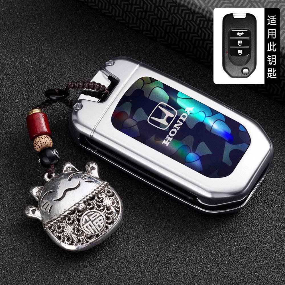Suitable for Honda folding key case XRV Binzhi CRV Fit Accord Civic 9-and-a-half Jade 2-key shell buckle XE2