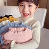 Girls' Autumn/Winter Knitted Sweater with Ruffle Edge - Mid-Neck Korean Style