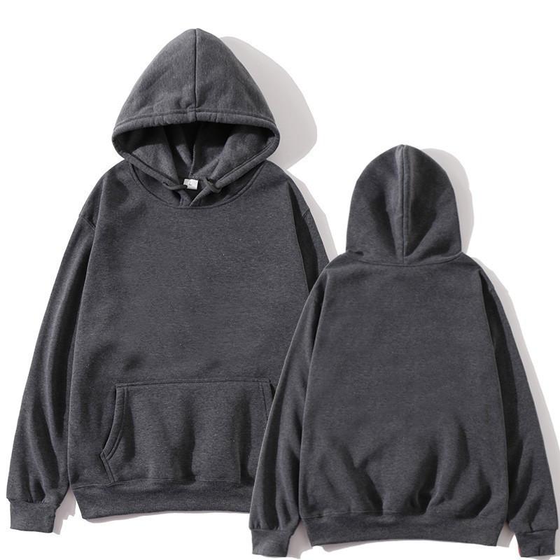 2026 Oversized Unisex Hooded Sweatshirt Thick Fleece Lined Warm Casual Pullover