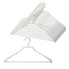 MAWA German Hangers with Body Form Warranty Non-Slip Bars, 42LS, 10-Piece Set, White, 10-Year