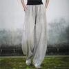 Women Vintage Harem Pants Tie-dye Loose Elastic Waist Trousers Spring Casual Pockets Long Pants