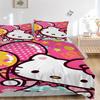 Набор пододеяльников Hello Kitty из 3 предметов - Можно стирать в машине, Включает 1 пододеяльник и 2 наволочки, Наполнитель не входит в комплект, Всесезонный декор для дома для D