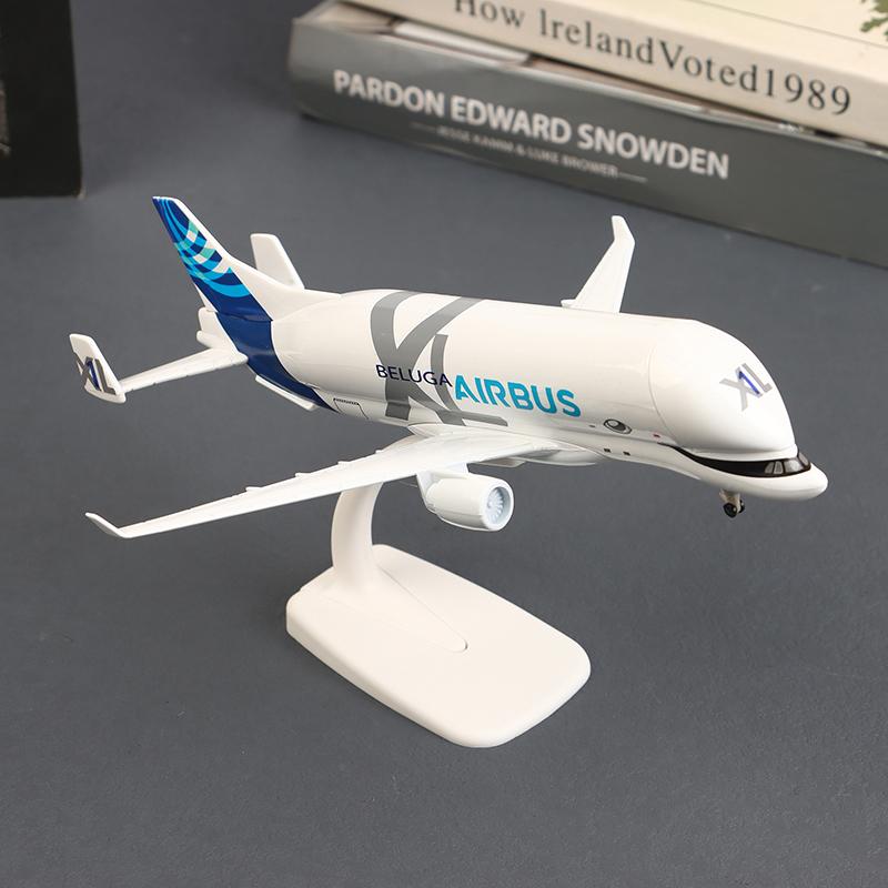 20 см Белый кит Транспортный самолет A300-600 Beluga Airlines Модель самолета Транспорт Белуга Литье из сплава Самолет Игрушка Модель