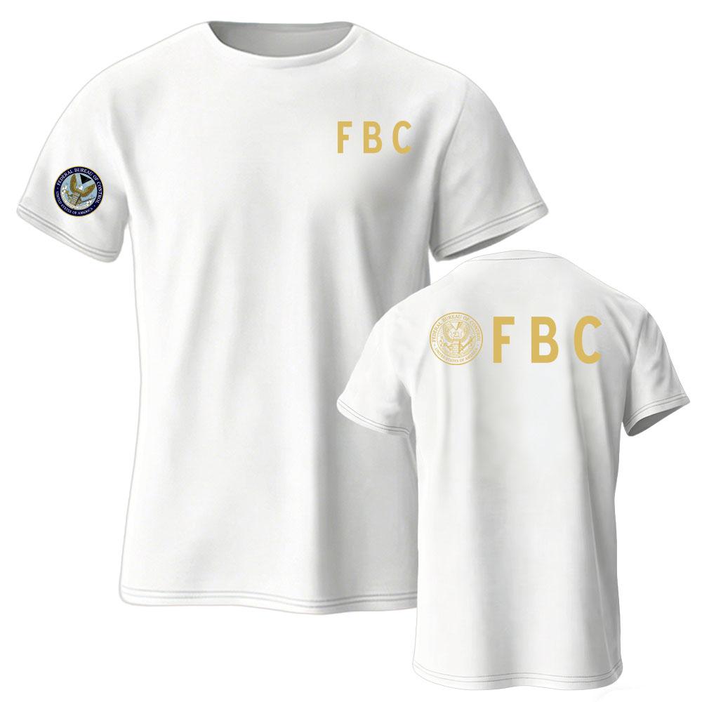 Унисекс Уличная одежда FBC Федеральное Бюро Контроля Футболка с коротким рукавом Свободная с круглым вырезом Модная Летняя Повседневная Мужская Футболка Мерч