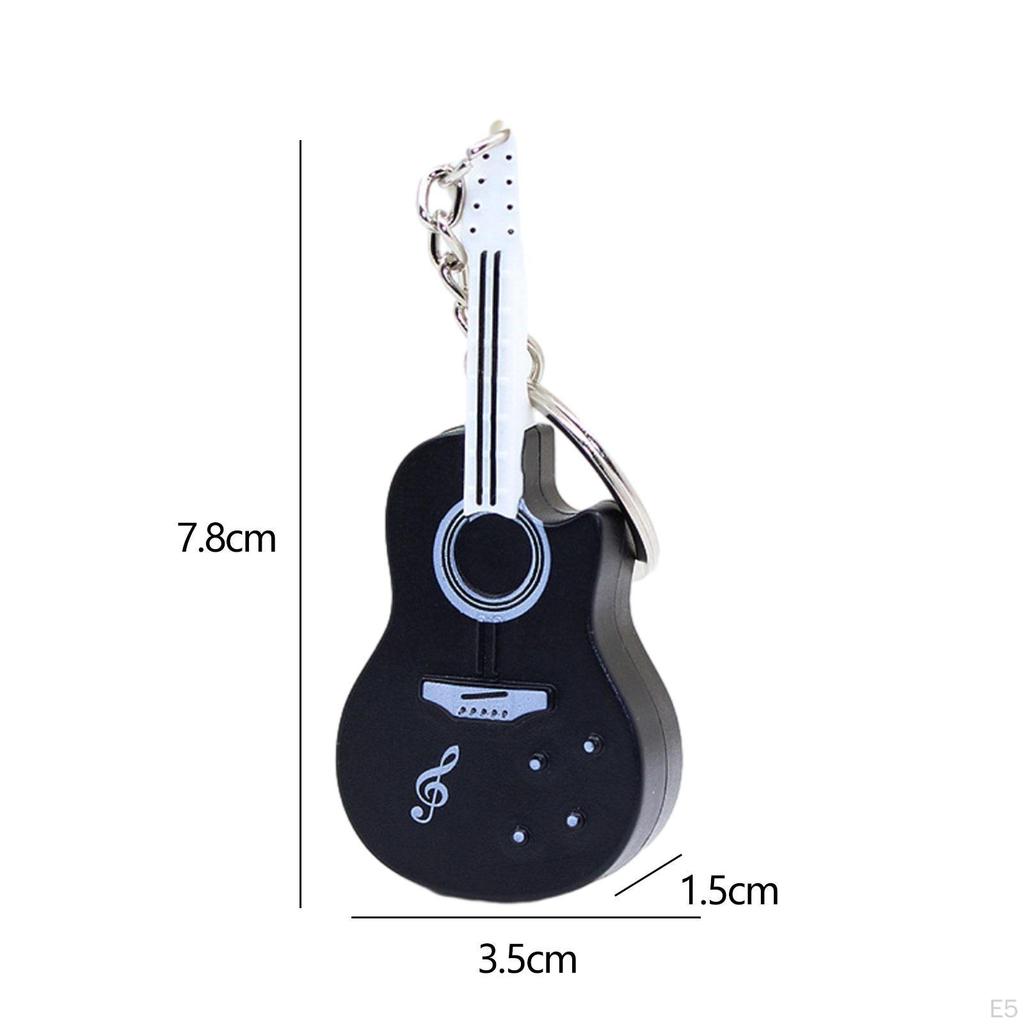 Tiny Guitar Keychain Keyring Music Style Pendant Charms Worlds Smallest