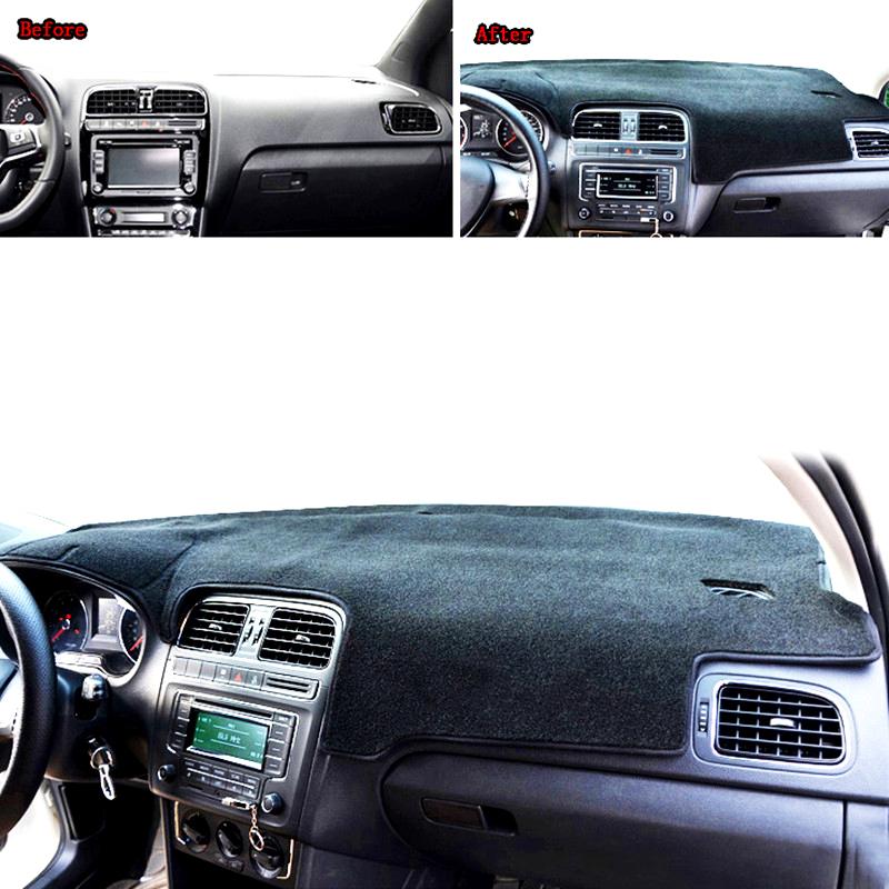 Для Volkswagen VW POLO 6R 6C MK5 2009 2010 2011-2017 Аксессуары для интерьера Коврик-чехол на панель приборов Автомобильный коврик на приборную панель Защита от солнца Ковер