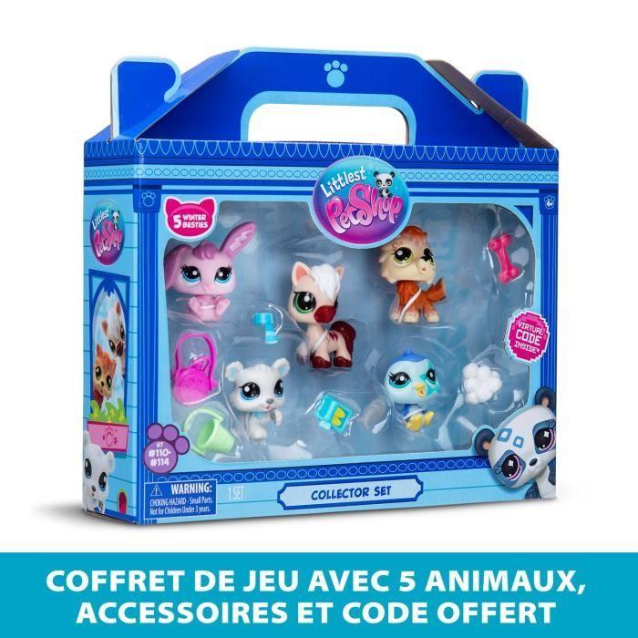 Pack de 5 Pets - BANDAI - Littlest Pet Shop Montagne - Animaux à collectionner