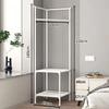 Corner Coat Hat Rack Multifunction Multi-Layer Floor Standing Corner Hanger Detachable Removable Metal Clothing Storage Shelf