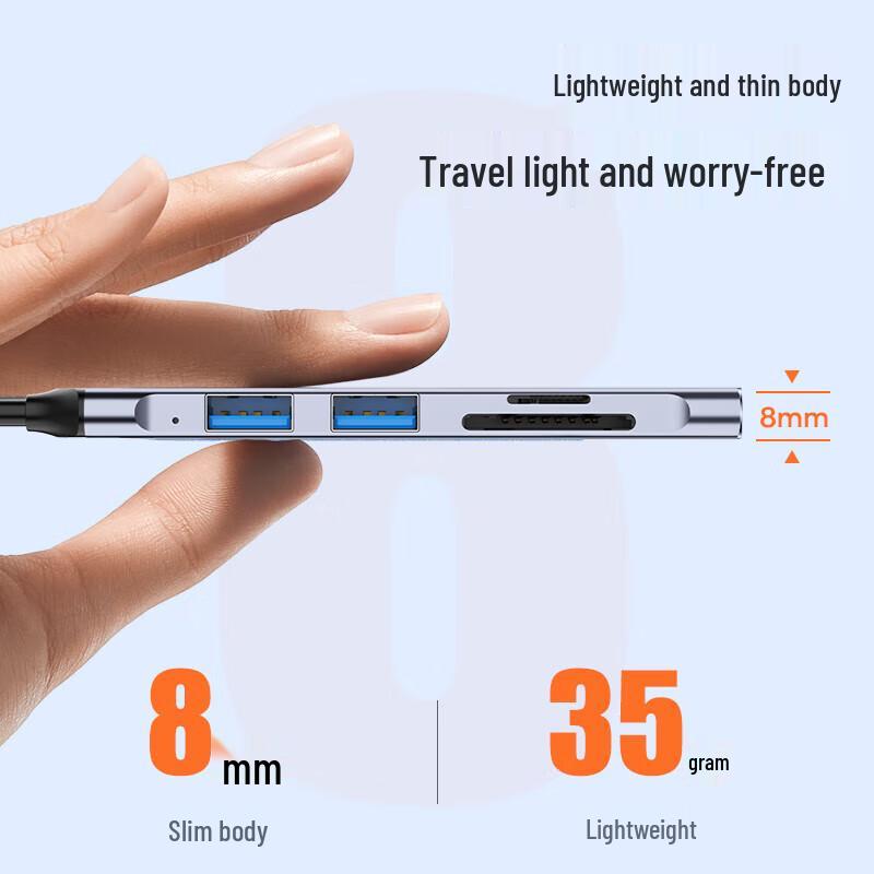 Хаб Type-C и USB 3.0 с кардридером SD/TF от Biaoyao