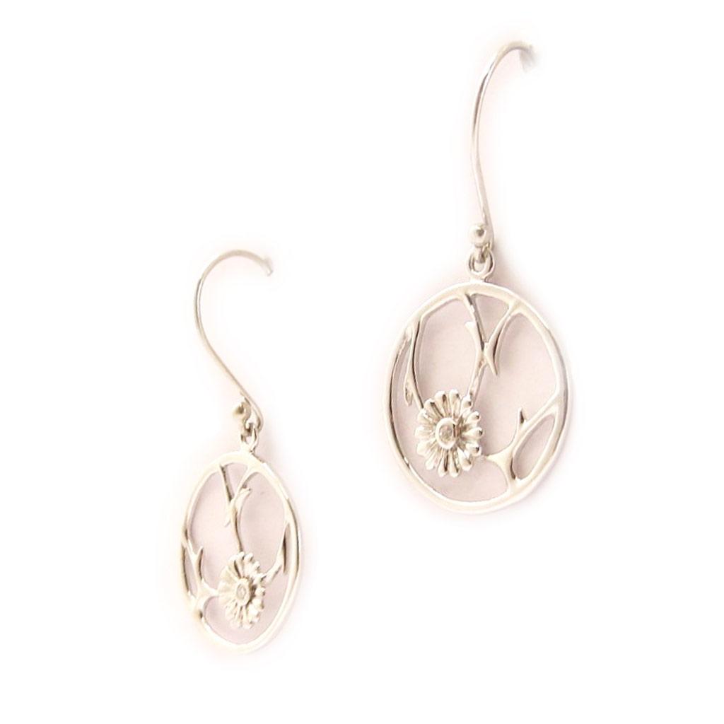 Les Trésors De Lily [C6926] - Silver Earrings 'Bouquet Champêtre'