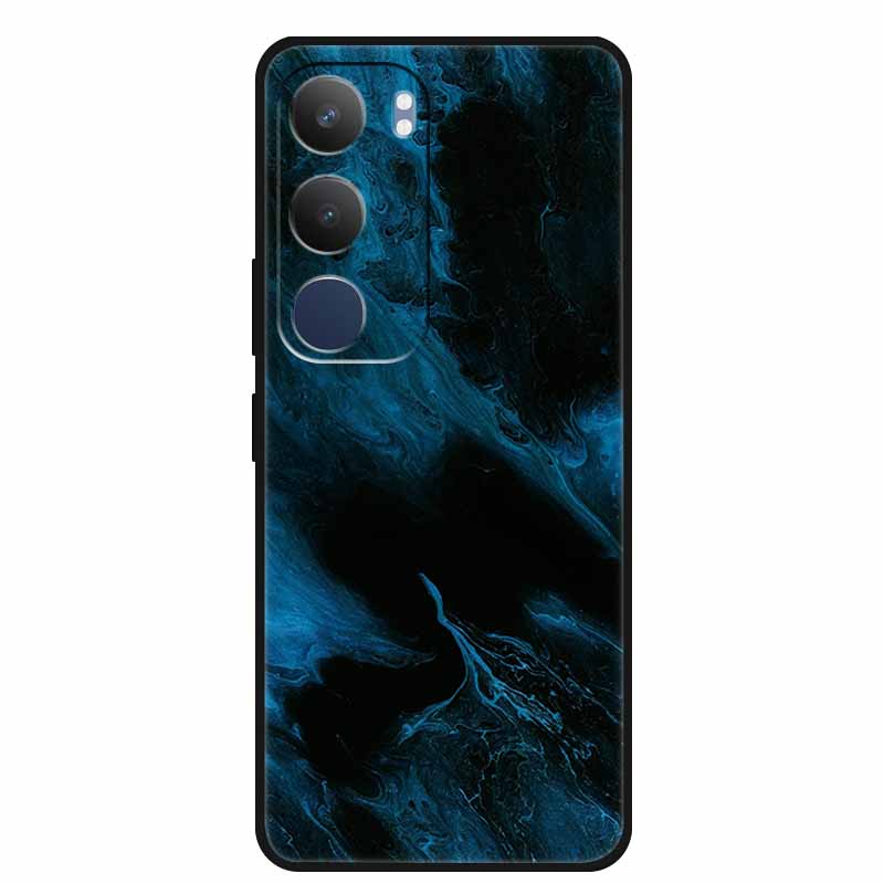 Чехол для Vivo Y29 V2420 Мягкий Силиконовый ТПУ Чехол для Телефона Пылезащитный Capa Для Vivo Y29 Y 29 5G Защитная Крышка Милый Кот Черный Coque