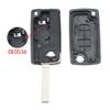 2 Buttons Entry Replacement Key Remote Fob Shell Case with Uncut Car Flip Key for CITROEN C2 C3