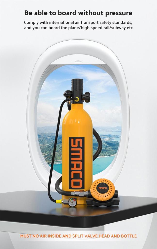 Баллон для подводного плавания SMACO S400 Pro 1 л - черный