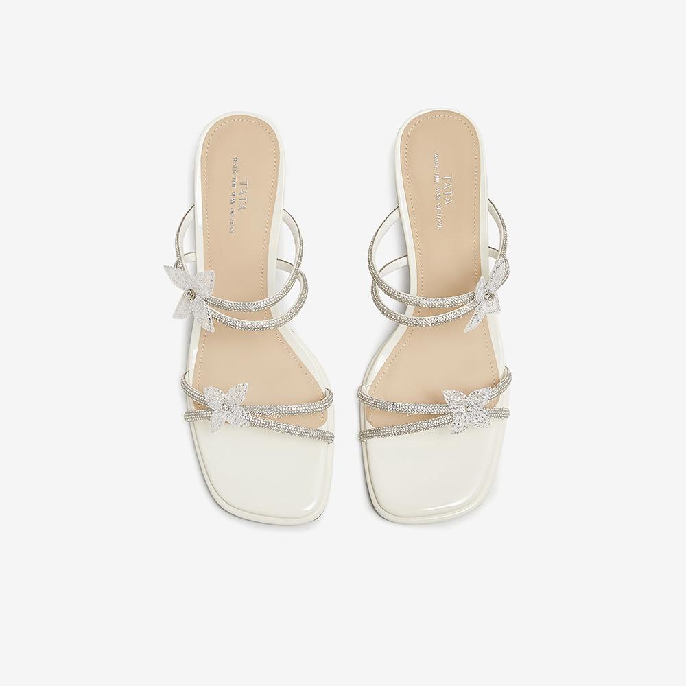 TATA/He She 2025 Summer Shopping Mall Same Style Versatile Fashion Women's Slippers