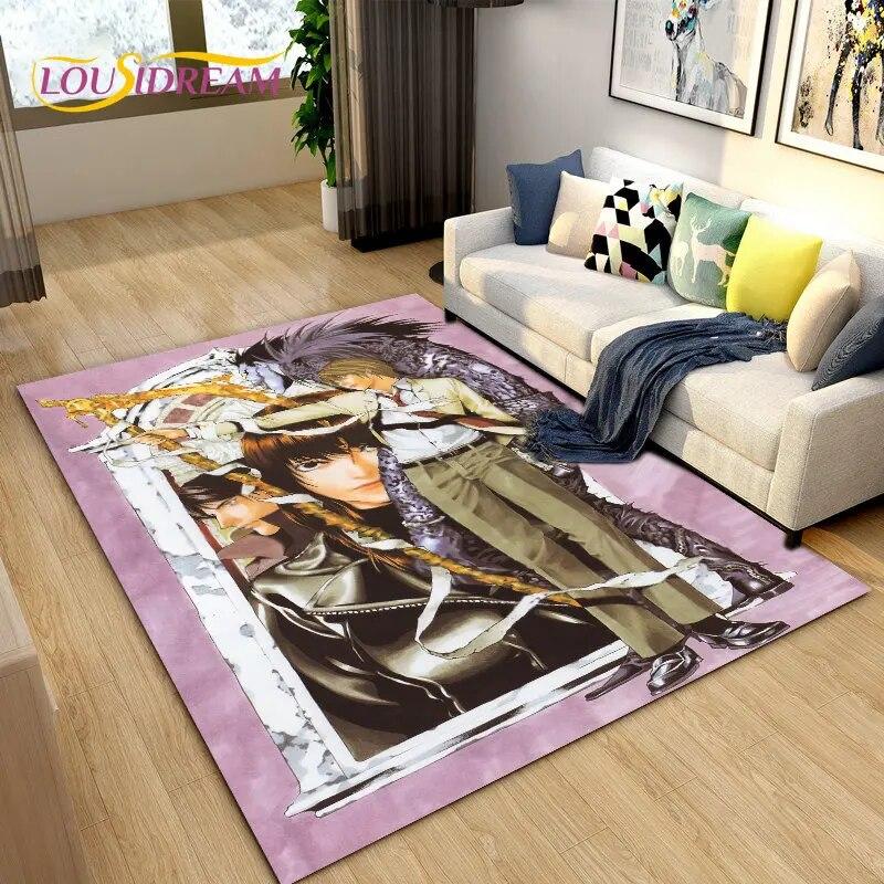 Большой ковер в стиле аниме Death Note, коврик для гостиной, дивана, детской комнаты, кухонный коврик для ванной комнаты, мягкий нескользящий напольный коврик