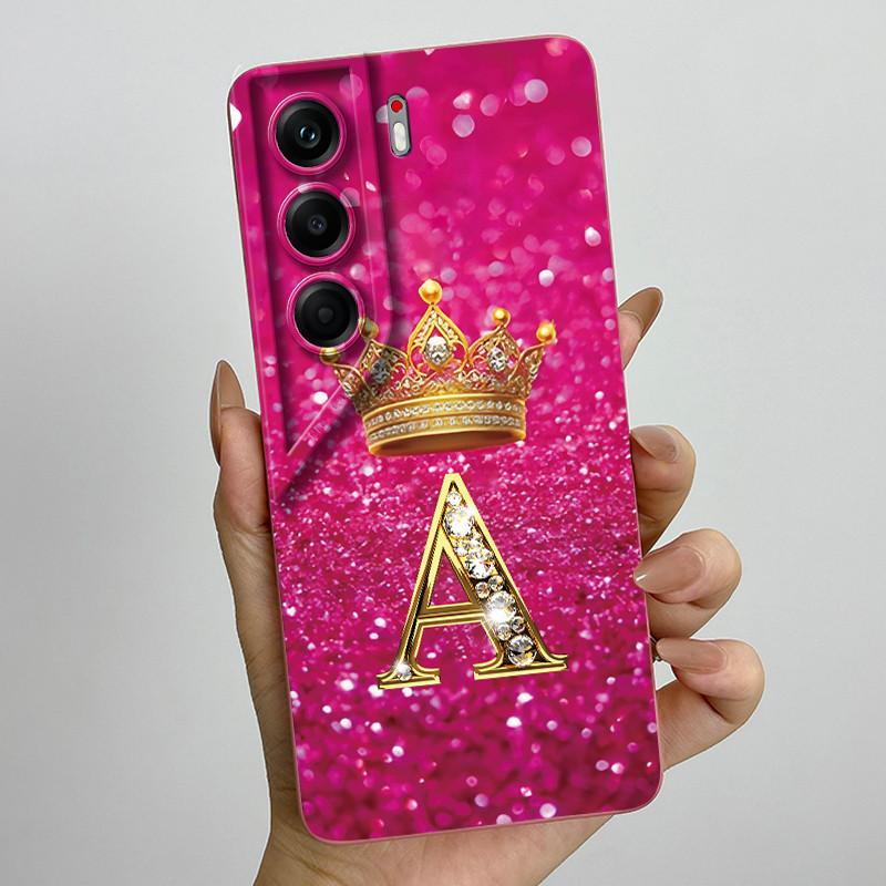 Чехол для Tecno Camon 40 Pro 4G 5G CM6 CM7 Корона Буква Силиконовый Мягкий Чехол для Телефона Для Tecno Camon40 Защита Камеры Задняя Крышка