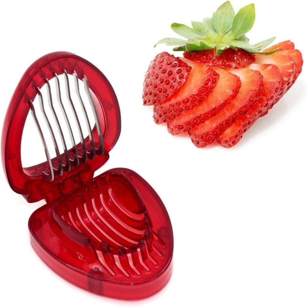 Stainless Steel Blade Strawberry Slicer Section Slicer Easy-Slice Design Fruit Slicer Set Mini Sharp Kitchen Cutter Gadgets