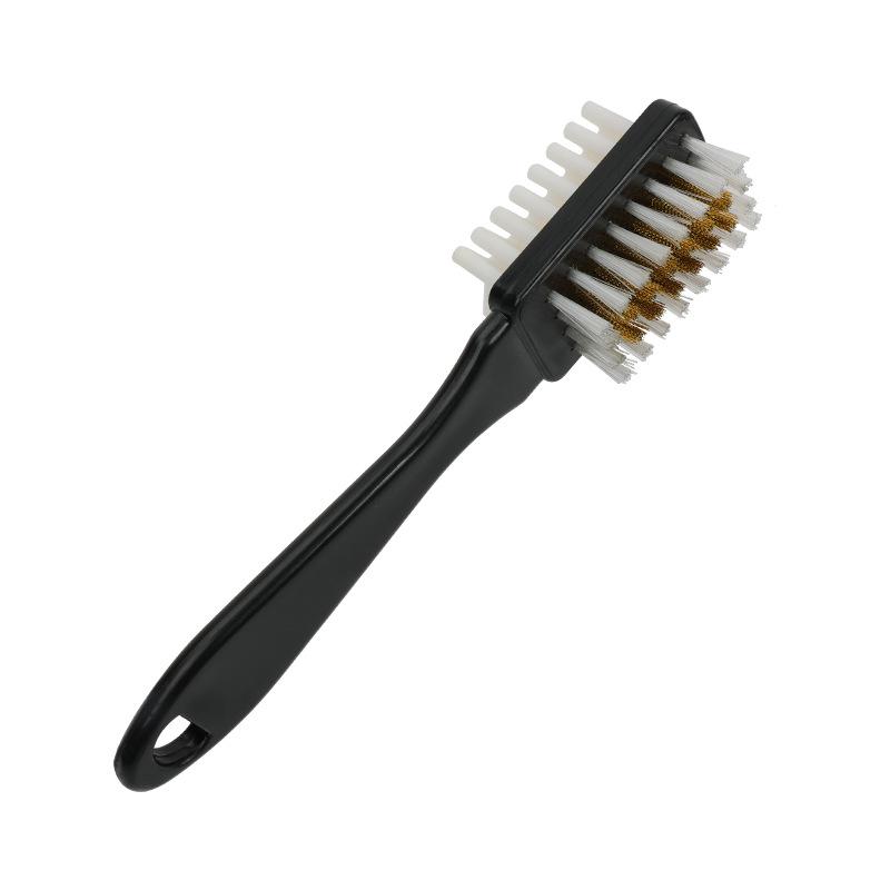 Трехсторонняя щетка для чистки зимней обуви из замши и кожи