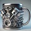 Двигатель V8 Чашка V6 Креативная кружка Полимерные изделия Продвинутый смысл Нишевый механический двигатель Украшение