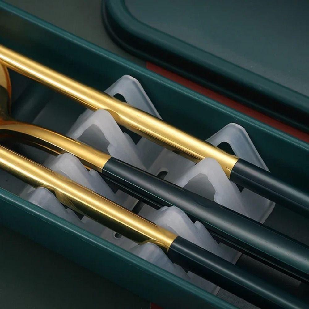 3 in 1 Tableware Set Stainless Steel Travel Flatware Durable Travel Cutlery Set  Outdoor