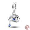 100% Настоящая Медь Классические Подвески-Шармы Глаз Дьявола Для Женщин Подходят для Оригинальных Браслетов Qikaola Изысканное Изготовление Ювелирных Изделий Своими Руками