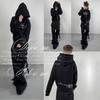 Европейские и американские стрит-тренды Y2K: толстовка с длинными рукавами в темном ретро-панк стиле с буквенным принтом.