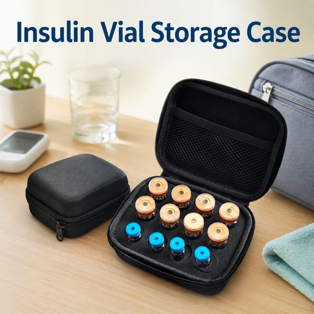 3/10ML Insulin Vial Storage Case Waterproof Essential Oils Carrying Box Diabetes Care