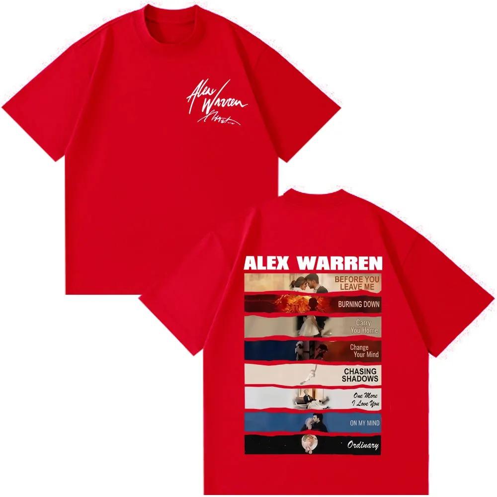 Alex Warren 2026 Tour Album Print TShirt Unisex Fashion Cotton Loose Casual Oversized ShortSleeve Women And Unisex TShirt