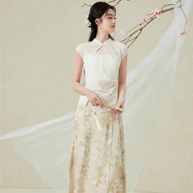New Chinese style gradient skirt