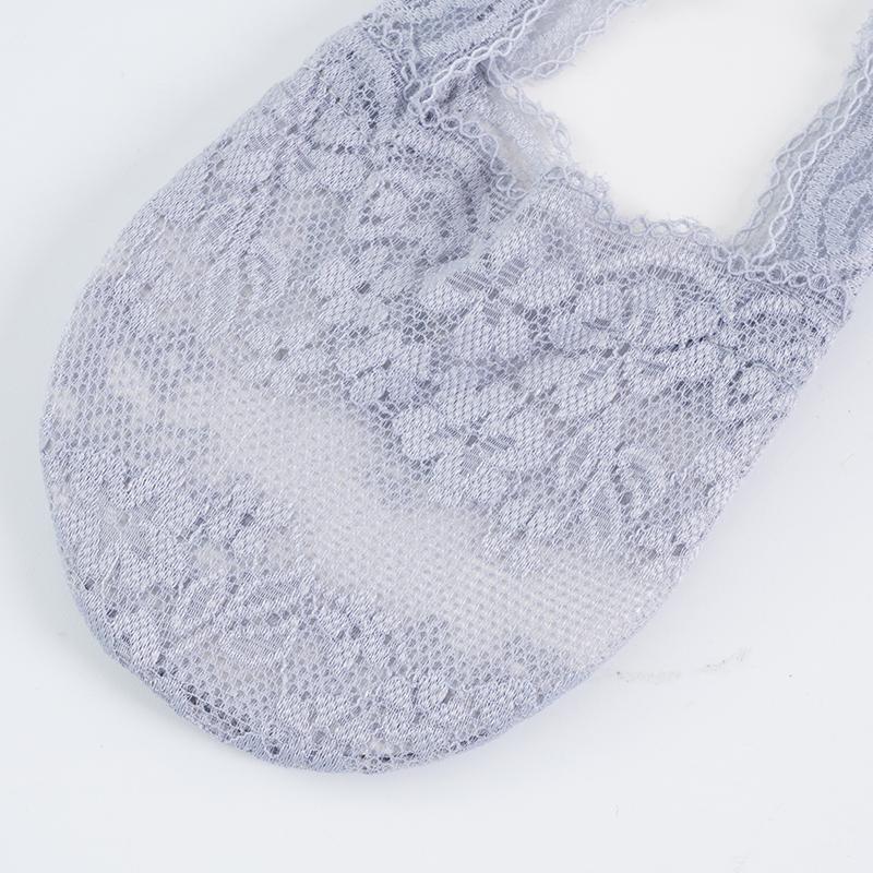 3 пары женских кружевных хлопковых невидимых носков, нескользящие летние однотонные короткие носки, модные тонкие тапочки до щиколотки, ажурные носки