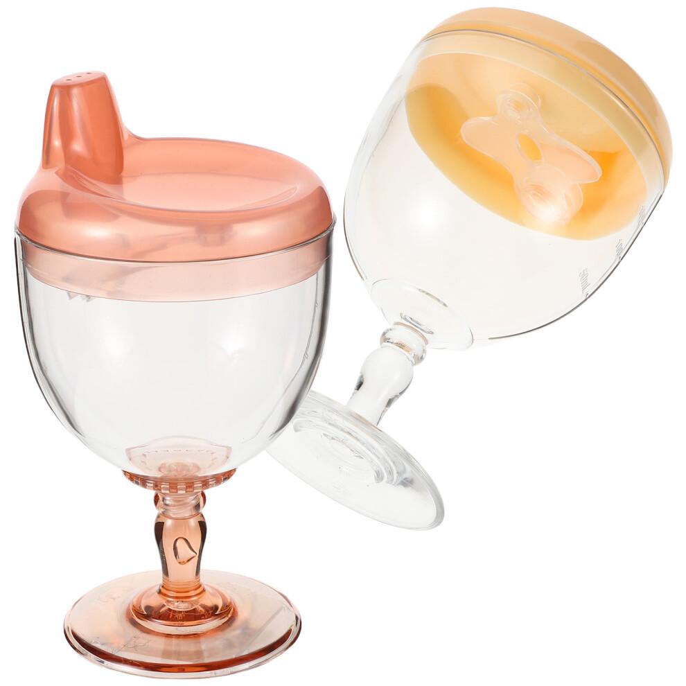 2pcs Baby Cups Goblet Shape Safety Antidrop Toddlers Mealtime
