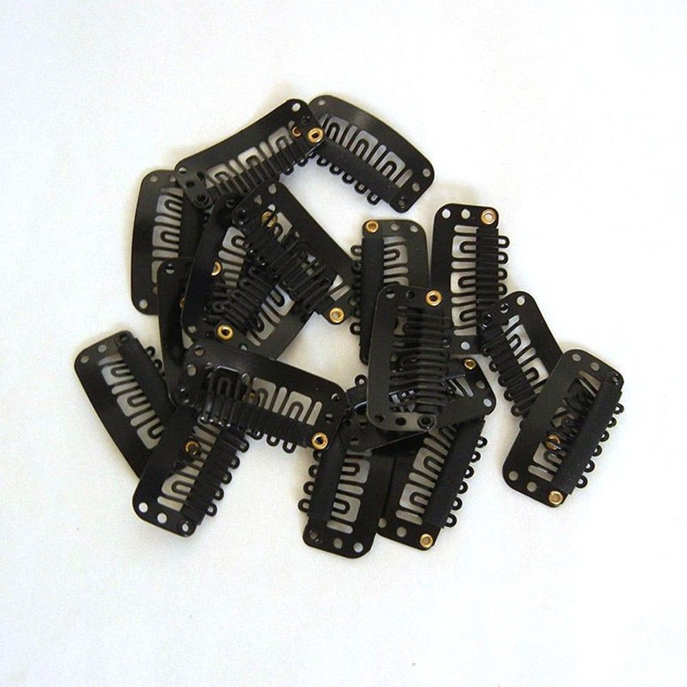 20Pcs Toupee Wig Comb Silicone 3.2cm Tools U-Shaped Clips Hairpin Hair Extension Accessories