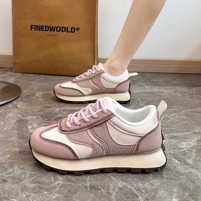 Ins корейская версия кроссовок для пап на платформе 2025 весна новые уличные кроссовки для бега для студентов увеличивают высоту повседневные 6689