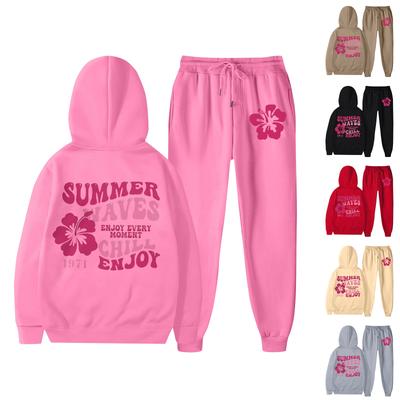 Женский спортивный спортивный костюм с капюшоном, комплект из двух предметов для бега, пуловер с длинными рукавами, толстовка + спортивные штаны, унисекс