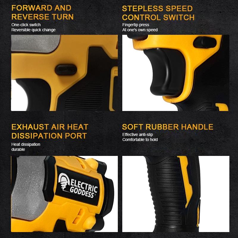 Электрическая богиня DCF850 205 Н·м Аккумуляторный ударный шуруповерт Инструмент Бесщеточный ударный дрель-инструмент Для аккумулятора 20 В Dewalt