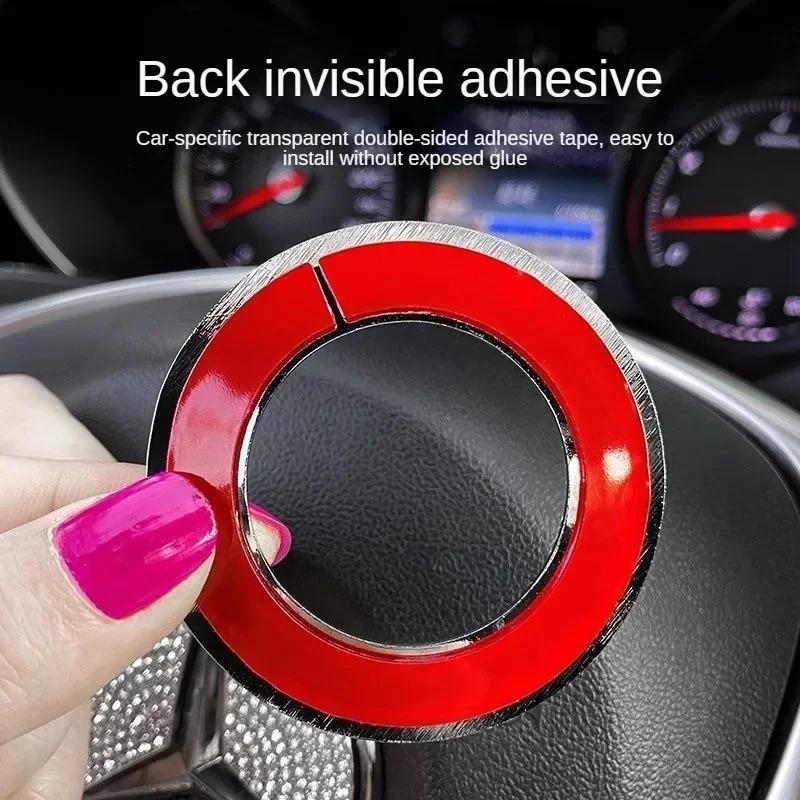 Hub Cap For Mercedes Car Steering Wheel Emblem Crystal Diamond Sticker For Benz A B C E Class GLA CLA GLC GLK GLE Series Accessories
