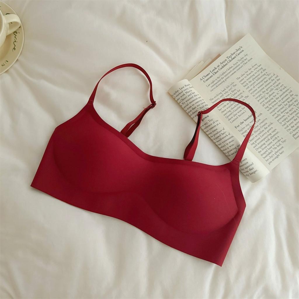 Invisible low-neck seamless thin chest gathering jelly strip lifting square collar thin bra cover