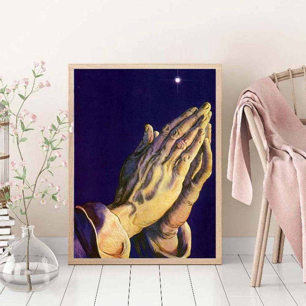 5D DIY Diamond Painting Devout Prayer Gesture Diamond Embroidery Cross Stitch Kit Full Rhinestone Mosaic Home Decor