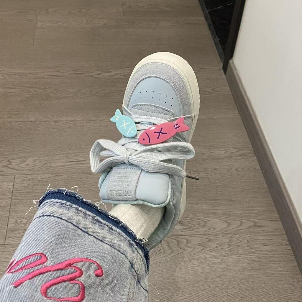 2025 Spring and Autumn New Campus Dopamine Women's Versatile Original Sports and Leisure Retro Niche Korean Version Bread Shoes