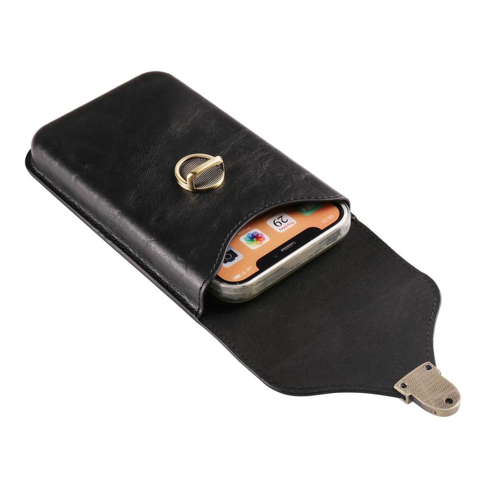 Luxury Leather Belt Clip Phone Case Men Waist Bag Holder For iPhone 16 15 14 13 Pro Max Samsung S24 S23 S22 Plus A55 Redmi Note 12 9 Holster Pouch AVE