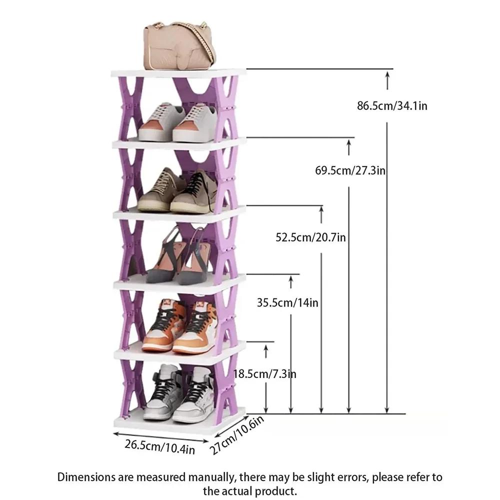 Foldable Shoe Rack PPE Material Multi-storey Storage Shoes Cabinets Save Space Modern Simplicity Dustproof Storage Containers