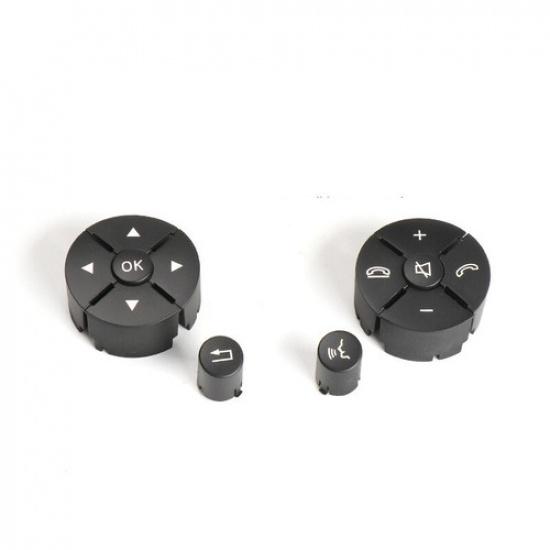 Pair Black ABS Car Steering Wheel Switch Trim For Benz C E W204 W212 09 10 11