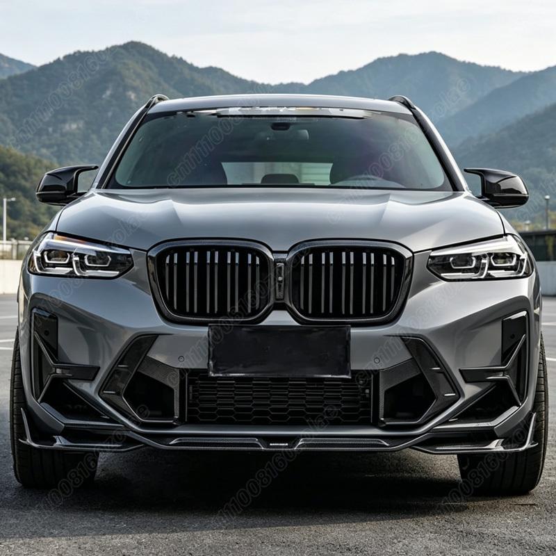 For BMW F97 X3M F98 X4M LCI 2022 2023 2024 2025 2026 Car Front Bumper Lip Sports Racing Front Chin Spoiler Body Modification Kit