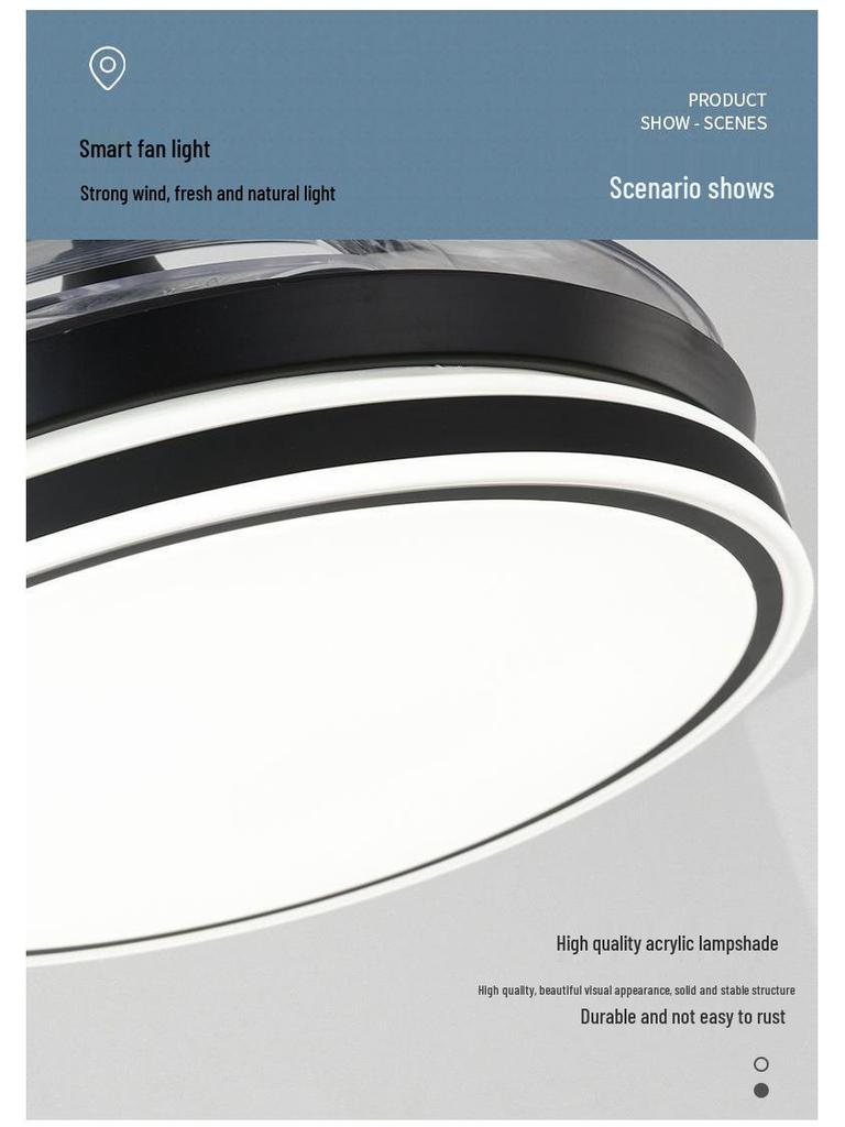 Minimalist Ceiling Fan Light for Bedroom and Living Room