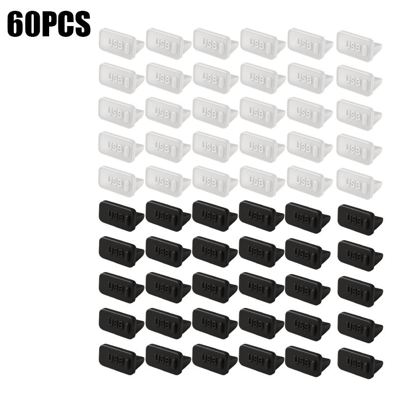 60/40/20/10PCS USB A Dust Plugs for Laptop Notebook PC USB Charging Ports Protectors Silicone Dustproof Caps Dustplug Cover2